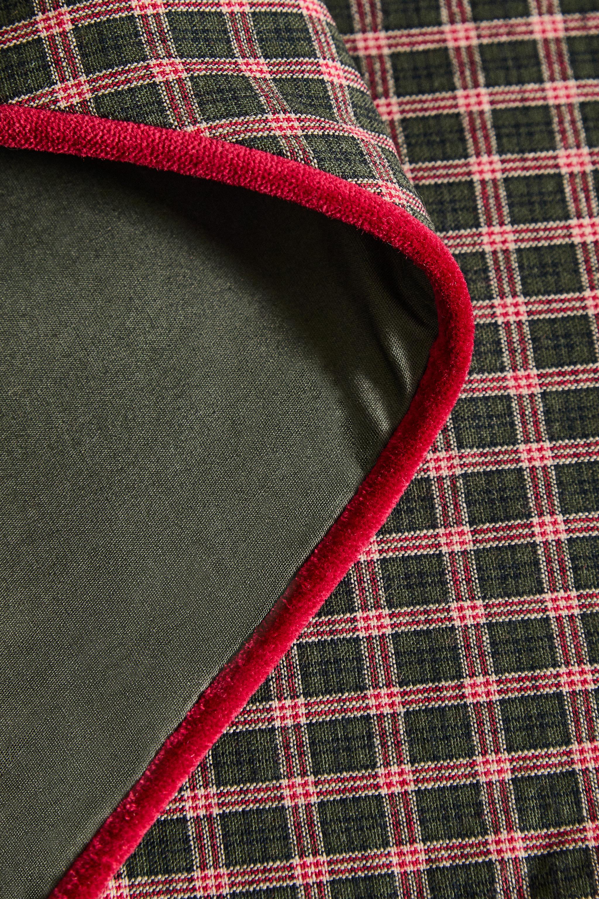 CHRISTMAS COTTON CHECK PET BANDANA